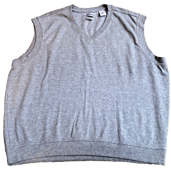 Alan Flusser Golf Silver Collection Pullover Vest Cotton Gray Sweatshirt XL - Picture 3 of 5